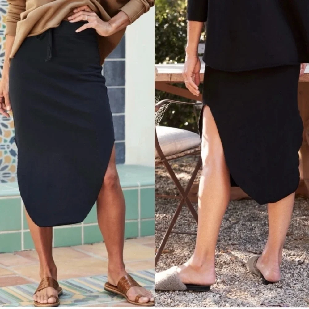 Frank & Eileen  Donegal Unforgettable Skirt Triple Fleece Size Small Black - Picture 2 of 9